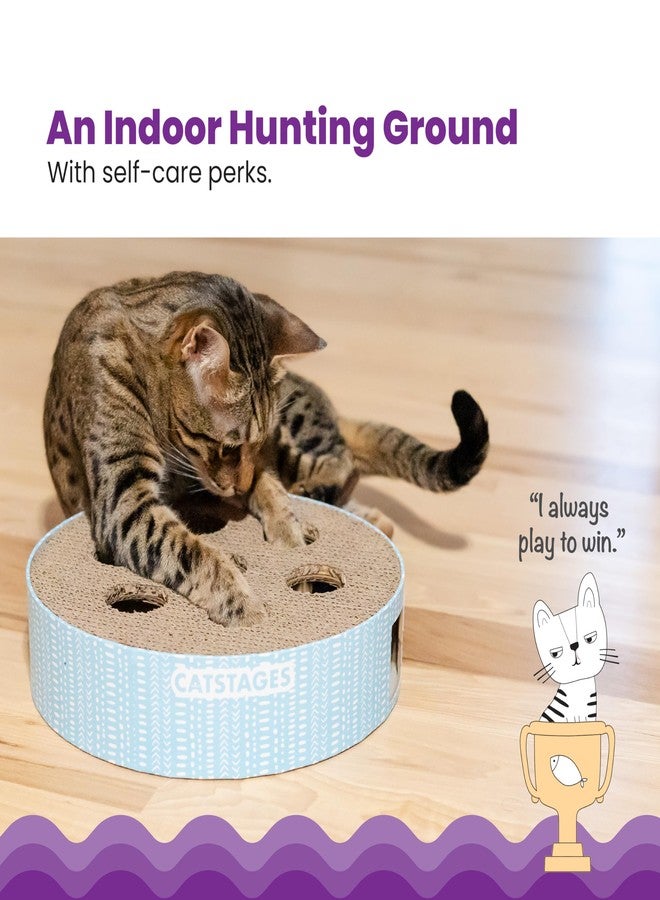 Catstages Scratch N' Hunt Interactive Cat Puzzle Toy with Scratcher Corrugate for Nail Care, Engages Hunting Instincts - Image 2